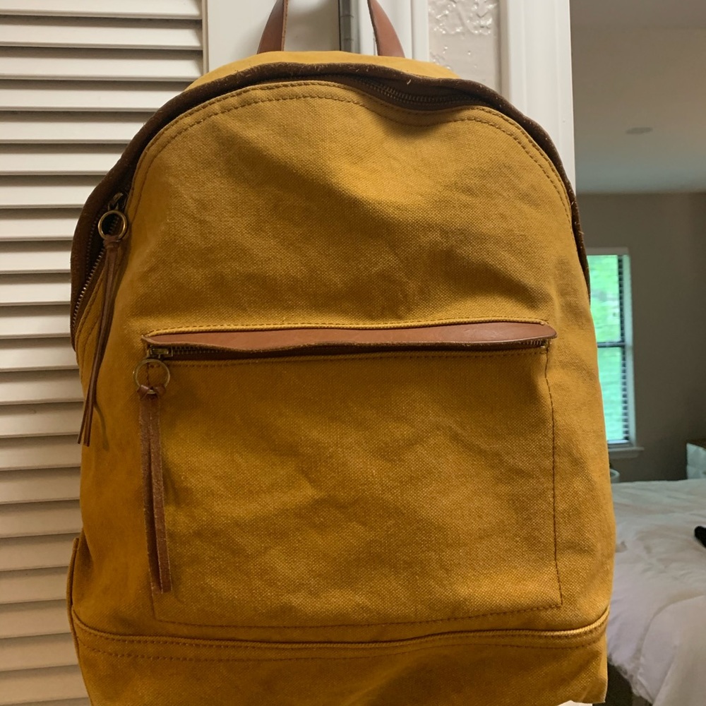 Madewell canvas/leather backpack
